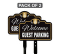 2 Pack Guest Parking Only Yard Sign with 16