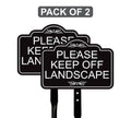 2 Pack Please Keep Off Landscape Yard Sign with 16