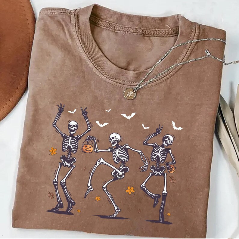 Dancing Skeleton Bow Short Sleeve T-Shirt
