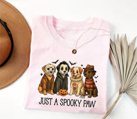 Just a Spooky Paw Short Sleeve T-Shirt