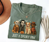 Just a Spooky Paw Short Sleeve T-Shirt