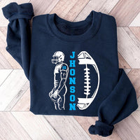 Personalized Football Sweatshirt, Matching Football Player Sweatshirt
