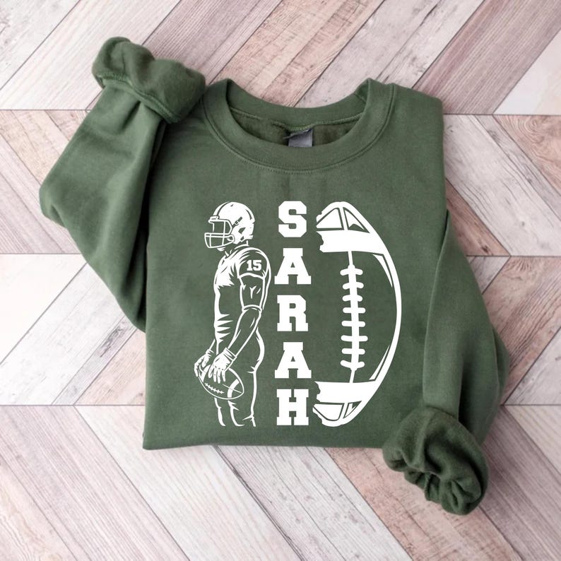 Personalized Football Sweatshirt, Matching Football Player Sweatshirt