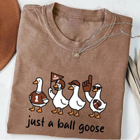 Just A Silly Goose Football Shirt, Fall Football Game Day Goose Tee