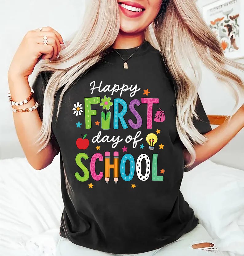 Happy First Day of School Short Sleeve T-Shirt