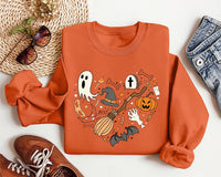 Halloween Doodles Heart Sweatshirt