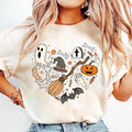 Halloween Doodles Heart Short Sleeve T-Shirt