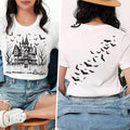 Vintage Haunted House Short Sleeve T-Shirt, Two-Sided