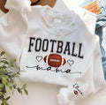 Football Mama Sweatshirt with Kids Name on Sleeve, Two-Sided