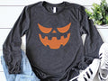 Halloween Pumpkin Face Long Sleeve Shirt