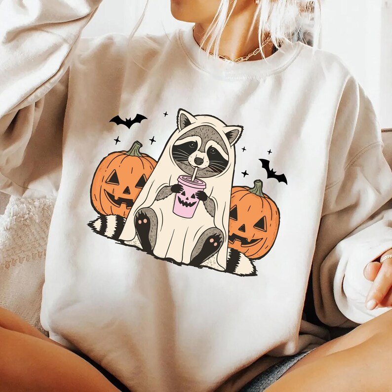 Halloween Raccoon Sweatshirt