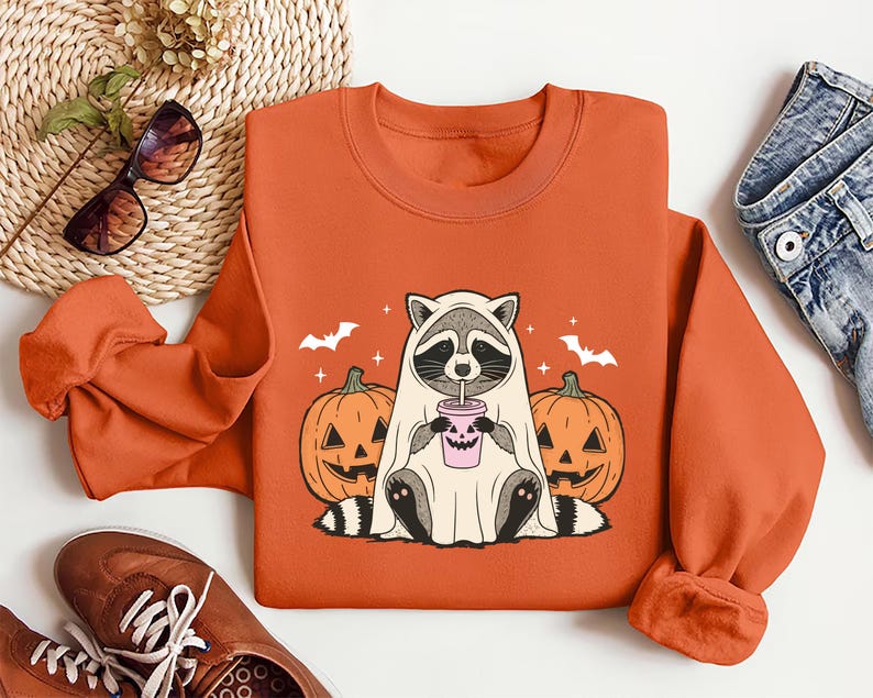 Halloween Raccoon Sweatshirt