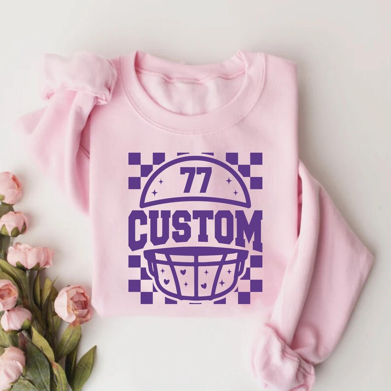 Custom Checkered Football Sweatshirt