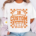 Custom Checkered Football Short Sleeve T-Shirt