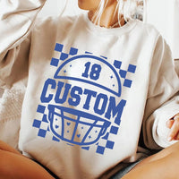 Custom Checkered Football Sweatshirt