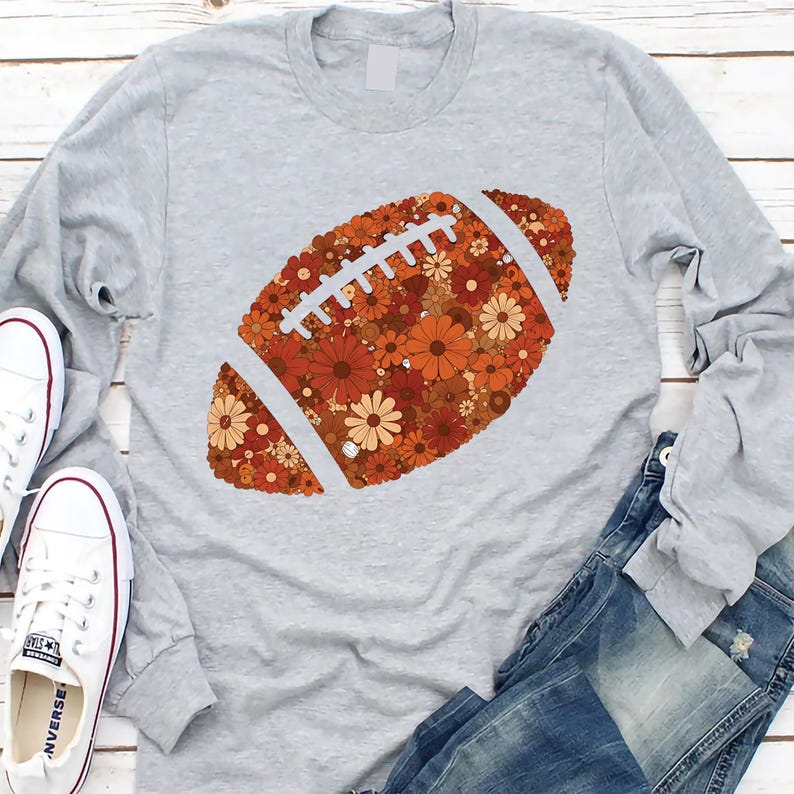Floral Football Long Sleeve Shirt