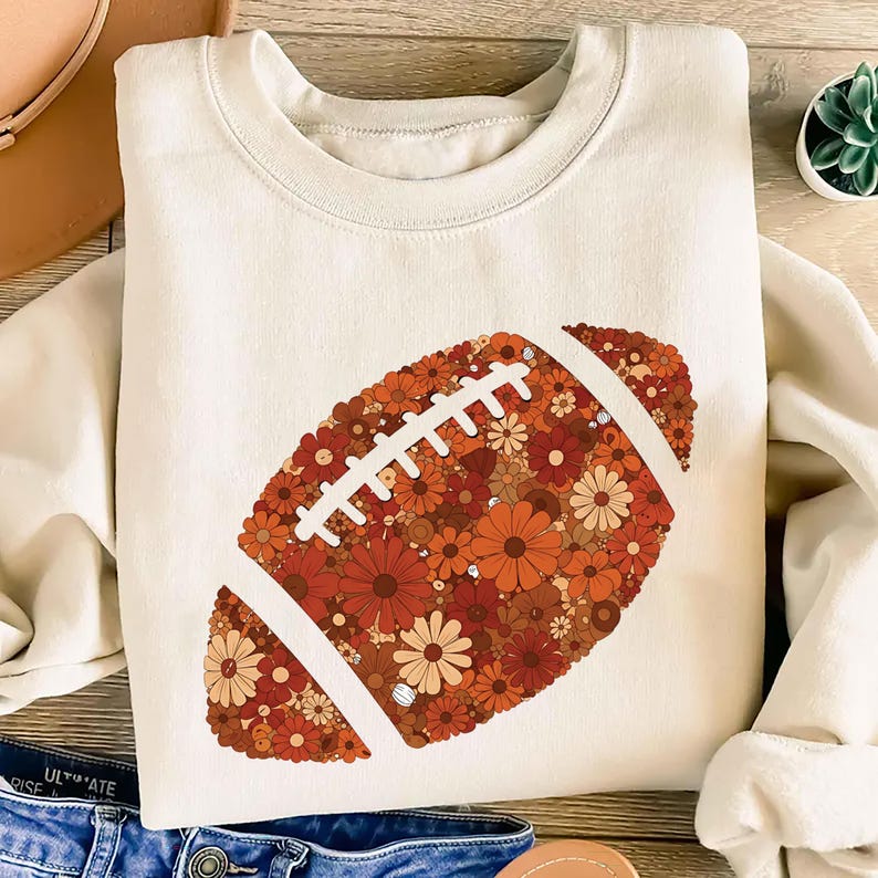 Floral Football Sweatshirt