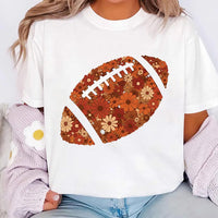 Floral Football Short Sleeve T-Shirt