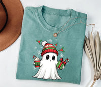 Ghost Santa Christmas Short Sleeve T-Shirt