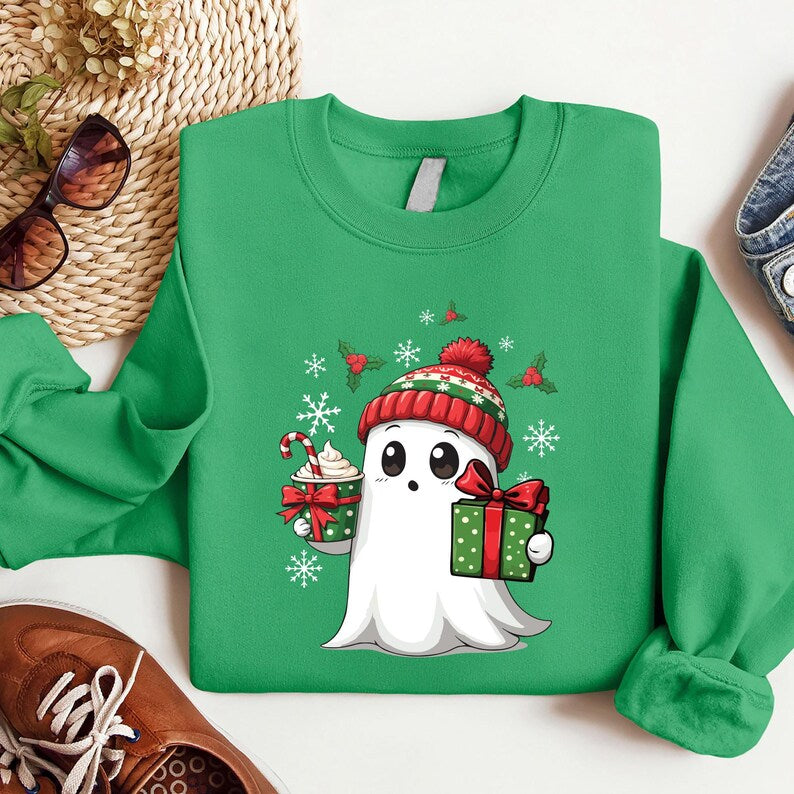 Ghost Santa Christmas Sweatshirt