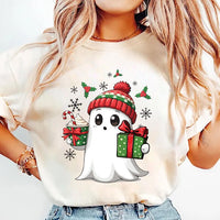 Ghost Santa Christmas Short Sleeve T-Shirt
