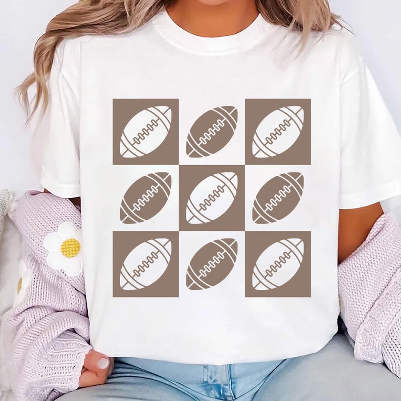 Checkered Football Short Sleeve T-Shirt