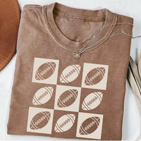 Checkered Football Short Sleeve T-Shirt