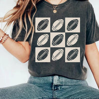 Checkered Football Short Sleeve T-Shirt