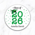Personalized Graduation 2026 Stickers, Custom Class of 2026 Stickers, 2026 Graduation Labels, Round Graduation Party Favors, Gift Sticker