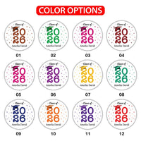Personalized Graduation 2026 Stickers, Custom Class of 2026 Stickers, 2026 Graduation Labels, Round Graduation Party Favors, Gift Sticker