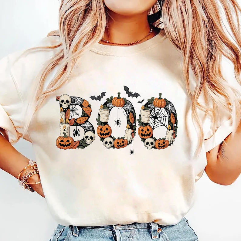 Boo Shirt, Halloween Fall Tee