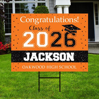 Personalized Graduation College Yard Sign 2026, College Bound Sign, Class of 2026, Custom Graduation 2026 Yard Sign with Metal H-Stake