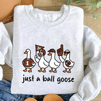 Just A Silly Goose Football Sweatshirt, Fall Football Game Day Goose Sweatshirt