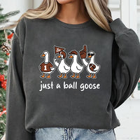 Just A Silly Goose Football Sweatshirt, Fall Football Game Day Goose Sweatshirt
