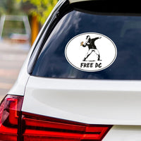 Free DC Protest Vinyl Sticker, Resist Hate Decal, Anti-Trump, No Kings Sticker, Resist Fascism Car Bumper Sticker, 6" x 4.5"