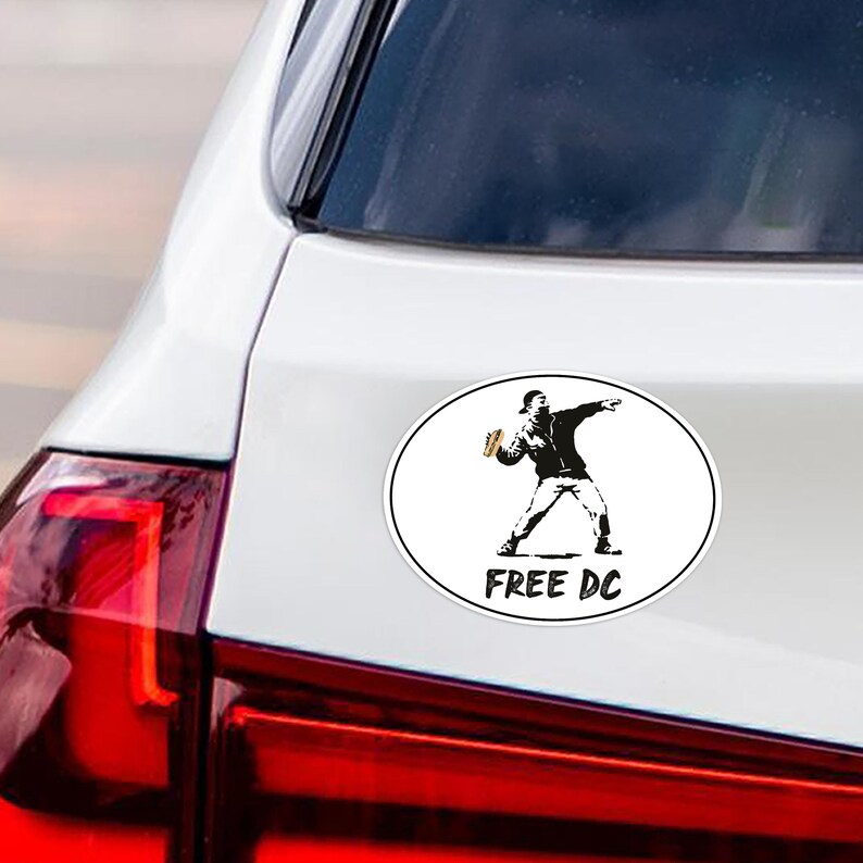 Free DC Protest Magnet, Resist Hate Magnet, No Kings, Anti-Trump, Resist Racism Car Magnet, Resist Fascism Vehicle Magnet, 6" x 4.5"