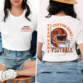 Custom American Football Team Name Shirt, Last Name Football Mom Shirt, Game Day Mom Tee, Front Back