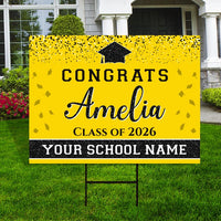 Personalized Graduation Yard Sign 2026, Graduate 2026, Senior Grad Sign, Class of 2026, Custom Graduation 2026 Yard Sign with Metal H-Stake