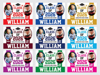 Personalized Graduation Yard Sign 2026 with Photo - Grad Sign, Class of 2026, Custom Graduation 2026 Yard Sign with Metal H-Stake