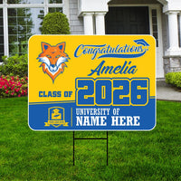 Personalized Graduation Yard Sign 2026 - Coroplast Grad Sign Class of 2026 Graduate Sign Custom Graduation 2026 Yard Sign with Metal H-Stake