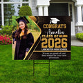 Personalized Graduation Yard Sign 2026 with Photo - Grad Sign, Class of 2026, Custom Graduation 2026 Yard Sign with Metal H-Stake