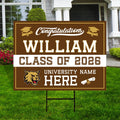 Personalized College Graduation 2026 Yard Sign, College Logo, Class of 2026, Custom Graduate School University Lawn Sign with Metal H-Stake