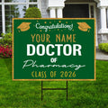Personalized Graduation Yard Sign 2026, Graduate 2026, Class of 2026, Custom Doctor of Pharmacy Graduation 2026 Yard Sign with Metal H-Stake