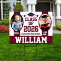 Personalized Graduation Yard Sign 2026 with Photo - Grad Sign, Class of 2026, Custom Graduation 2026 Yard Sign with Metal H-Stake