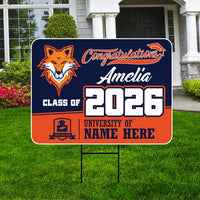 Personalized Graduation Yard Sign 2026 - Coroplast Grad Sign Class of 2026 Graduate Sign Custom Graduation 2026 Yard Sign with Metal H-Stake
