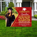 Personalized Graduation Yard Sign 2026 with Photo - Grad Sign, Class of 2026, Custom Graduation 2026 Yard Sign with Metal H-Stake