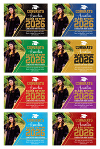 Personalized Graduation Yard Sign 2026 with Photo - Grad Sign, Class of 2026, Custom Graduation 2026 Yard Sign with Metal H-Stake