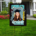 Personalized Graduation Yard Sign 2026 with Photo - Graduation Lawn Sign, Class of 2026, Custom Graduation 2026 Yard Sign with Metal H-Stake