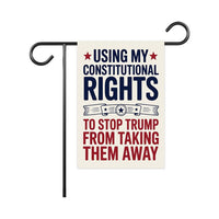 Constitutional Rights Protest Garden Flag, Double Sided, No Kings In America Protest, Anti-Trump Flag, Resist Racism, Resist Fascism Flag