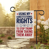 Constitutional Rights Protest Garden Flag, Double Sided, No Kings In America Protest, Anti-Trump Flag, Resist Racism, Resist Fascism Flag